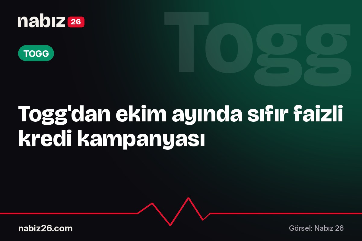 Togg'dan ekim ayında sıfır faizli kredi kampanyası
