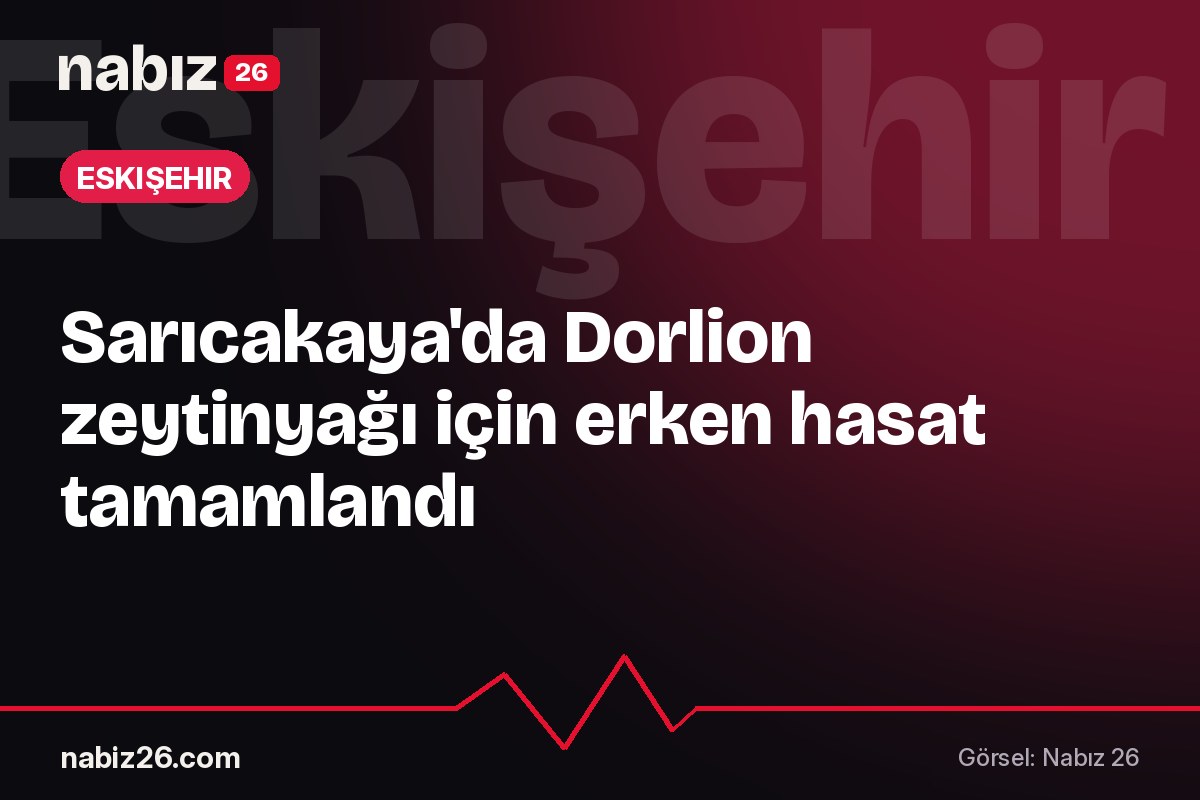 Sarıcakaya'da Dorlion zeytinyağı için erken hasat tamamlandı