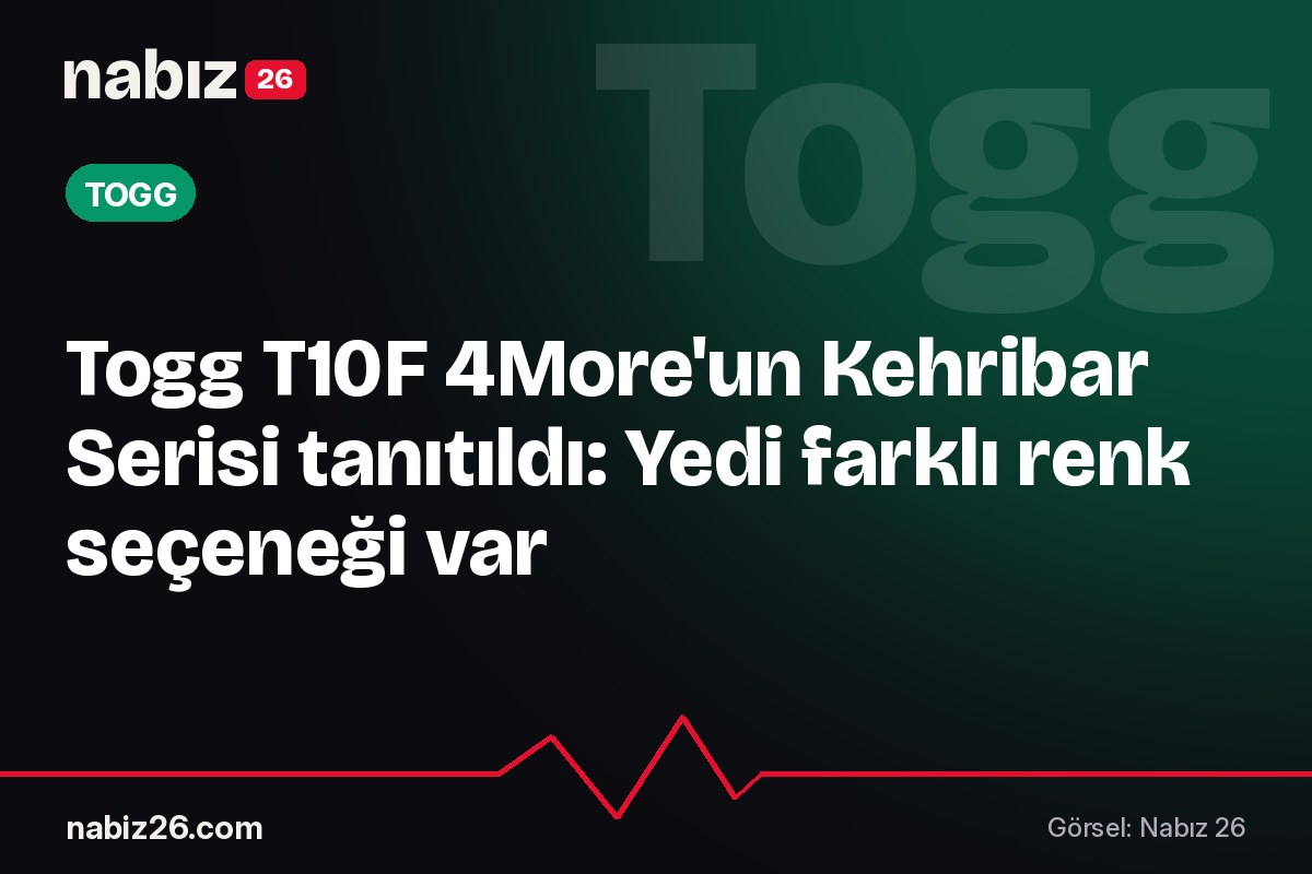 Togg T10F 4More'un Kehribar Serisi tanıtıldı: Yedi farklı renk seçeneği var